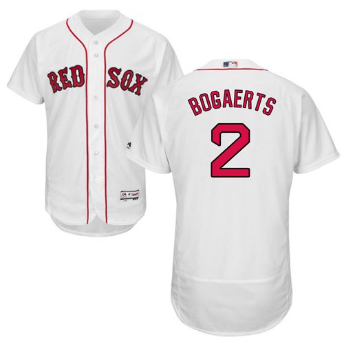 Red Sox #2 Xander Bogaerts White Flexbase Authentic Collection Stitched MLB Jersey